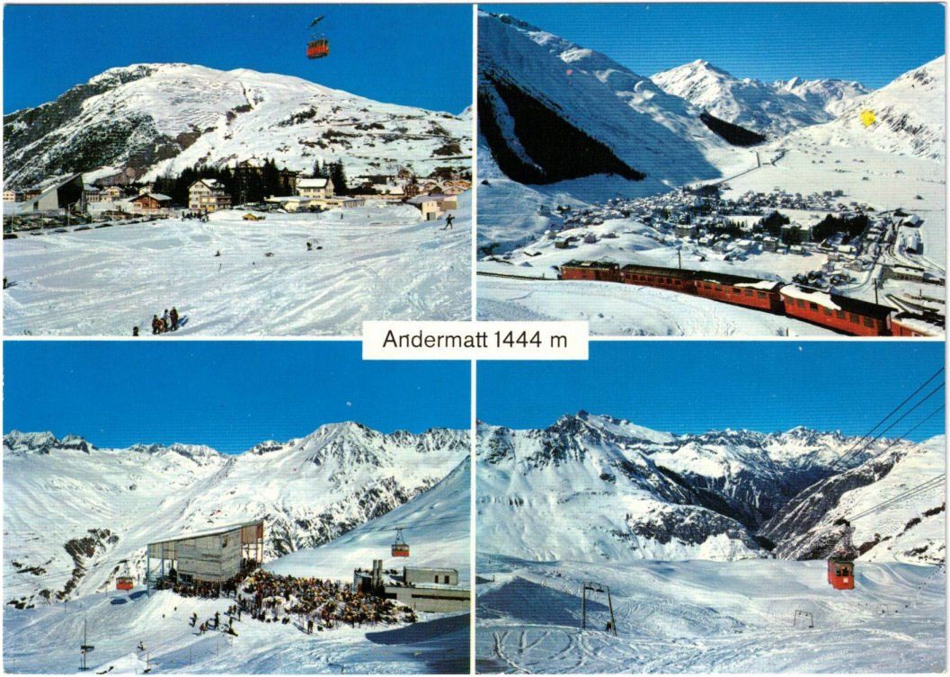 Cartoline postali: Andermatt - 4 Bild AK – Usato da Binningen venduto da Mountainrider