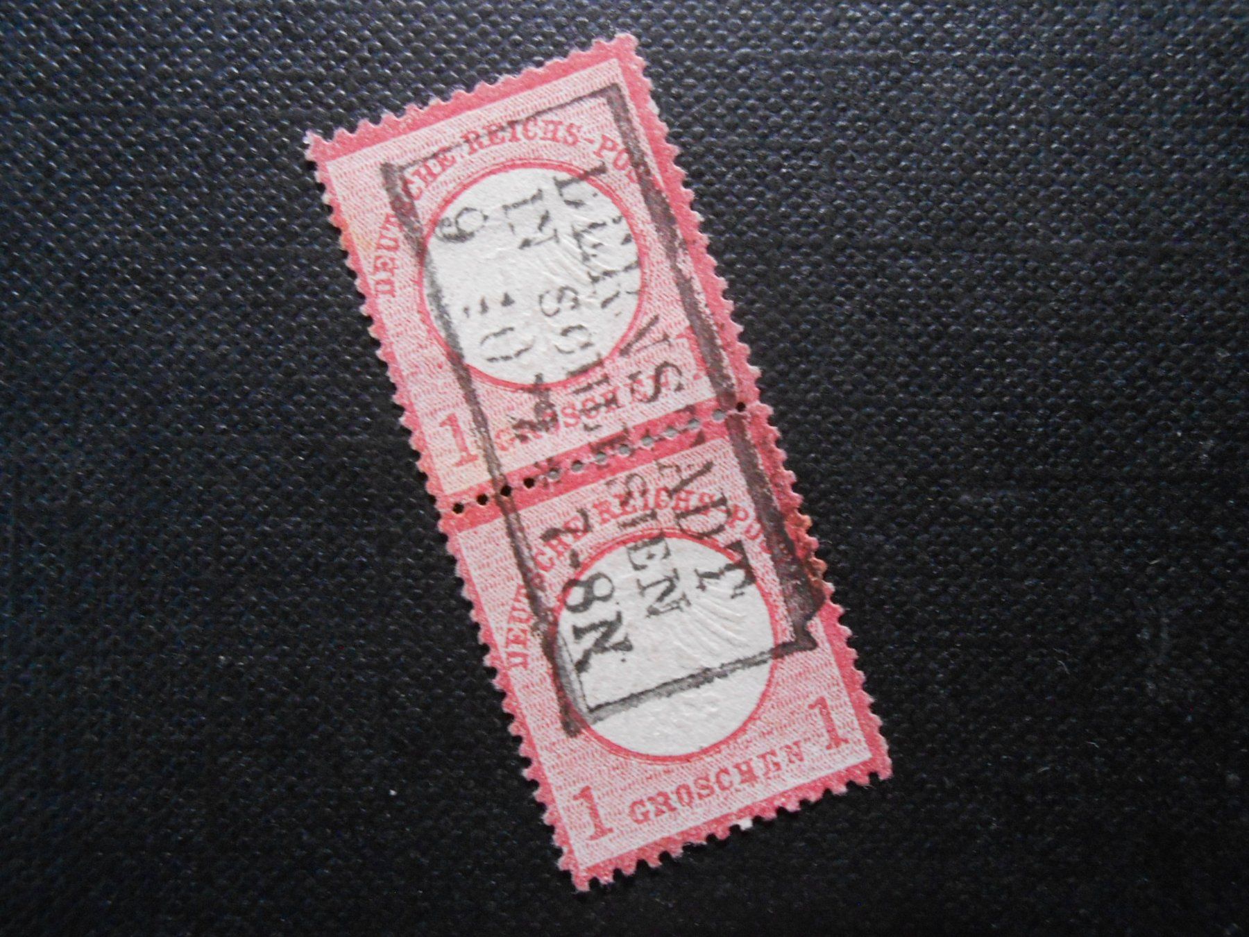 Alle Briefmarken: DR Mi 4  1Gr  2 Einheiten senkrecht  1872 – Gebraucht aus Hallwil von pkaiser44