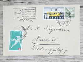 CL03 Enveloppe + Timbre Suisse 1950