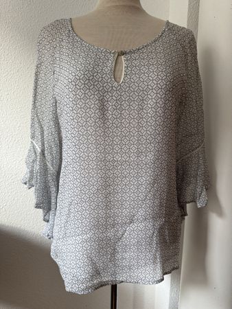 Chemisier léger à motifs NILE Taille M, gris blanc