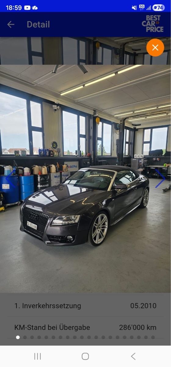 Audi Automobili: Audi A5 Cabrio 3.0TDI S-Line Automat – Usato da Flawil venduto da neu_7wrf