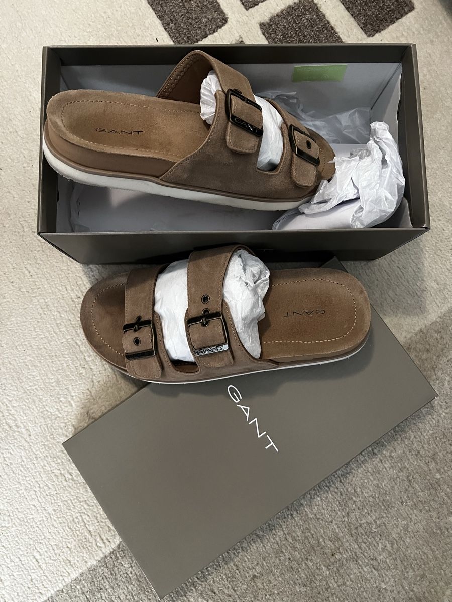 Gant Scarpe da uomo: GANT Herren Sandalen, Wildleder, Gr. 43, – Nuovo (secondo la descrizione) da Zürich venduto da Cosal 1