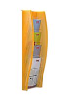 neue styro Wandprospekthalter in orange