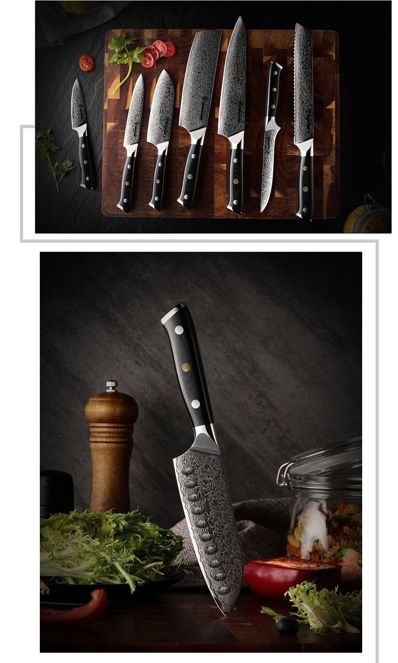 Coltelli da cucina: Japanisches Damaskus Küchenmesser Neu ! – Nuovo e nell'imballaggio originale da Suhr venduto da ChronixChronometer 2
