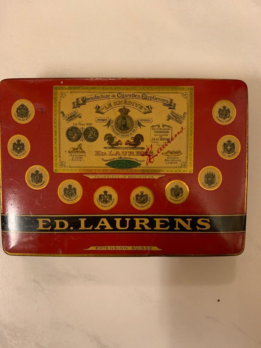 Tutte le decorazioni: Vintage Blechdose ED. LAURENS – Usato da Magden venduto da Jackevaro