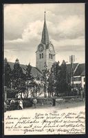 AK Peseux, L'Eglise, 1902