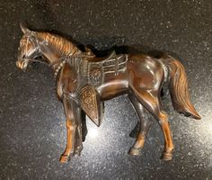 Pferdefigur Metall bronziert