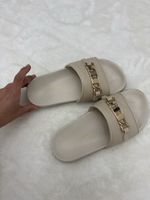 Slipper U.S. Polo Assn. beige Kettendetail Grösse 38 neu