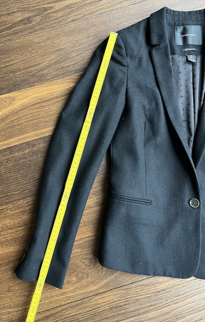 Maison Scotch Giacche: Maison Scotch Blazer Jacke, schwarz, mit Wolle, Gr. S – Usato da Affoltern am Albis venduto da Blackrhythm 9