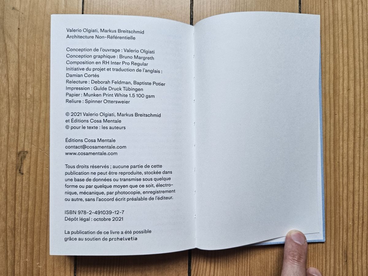 Libri: Valerio Olgiati - Architecture Non-Référentielle – Nuovo (secondo la descrizione) da Genève venduto da Januacoeli 7