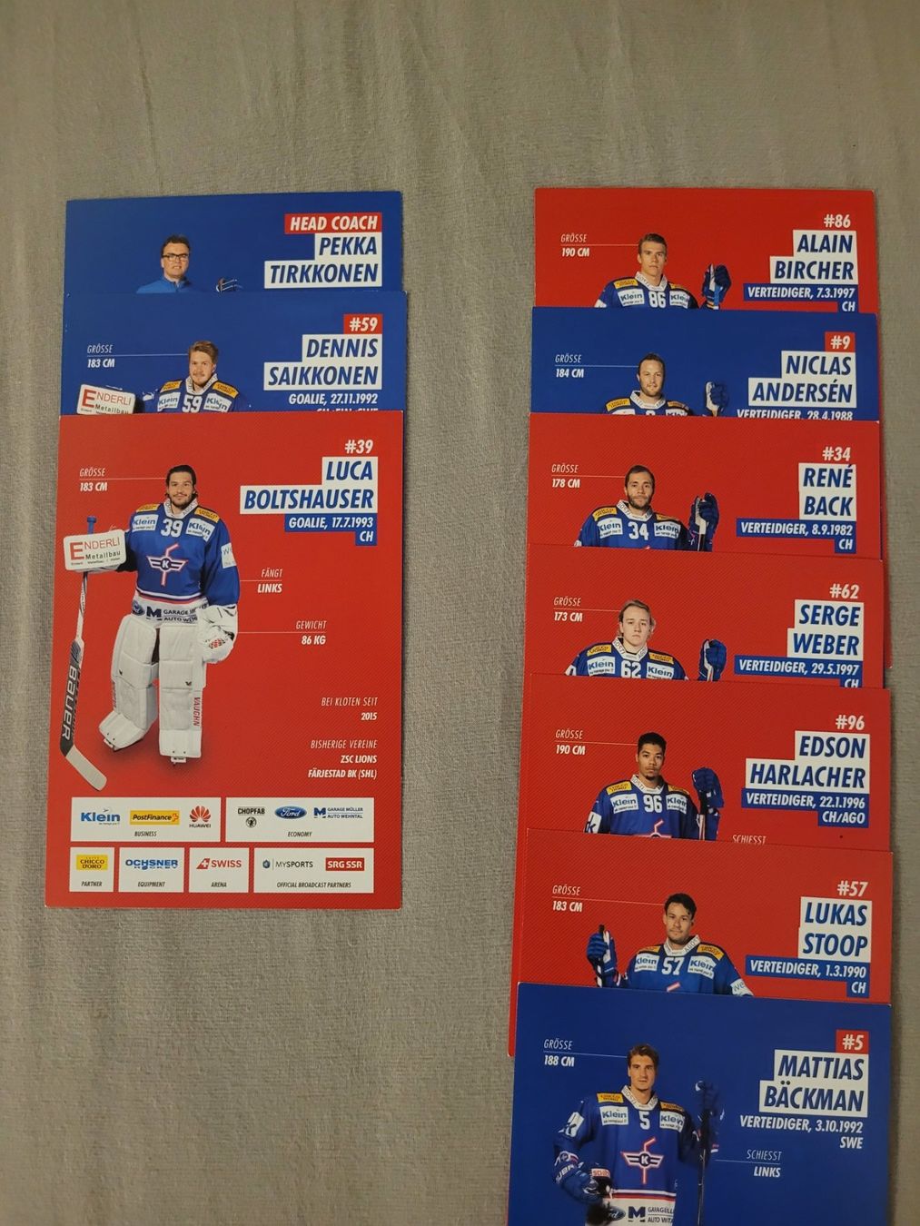 Autografi: EHC Kloten - Saison 2017/18 - 23 Karten – Usato da Bauma venduto da Yotanke 1