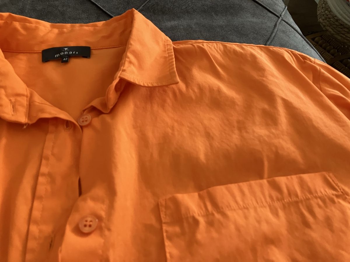 Monari Camicette: Monari schöne Bluse Stretch 42 locker geschnitten – Usato da Weiningen ZH venduto da moon-55 5