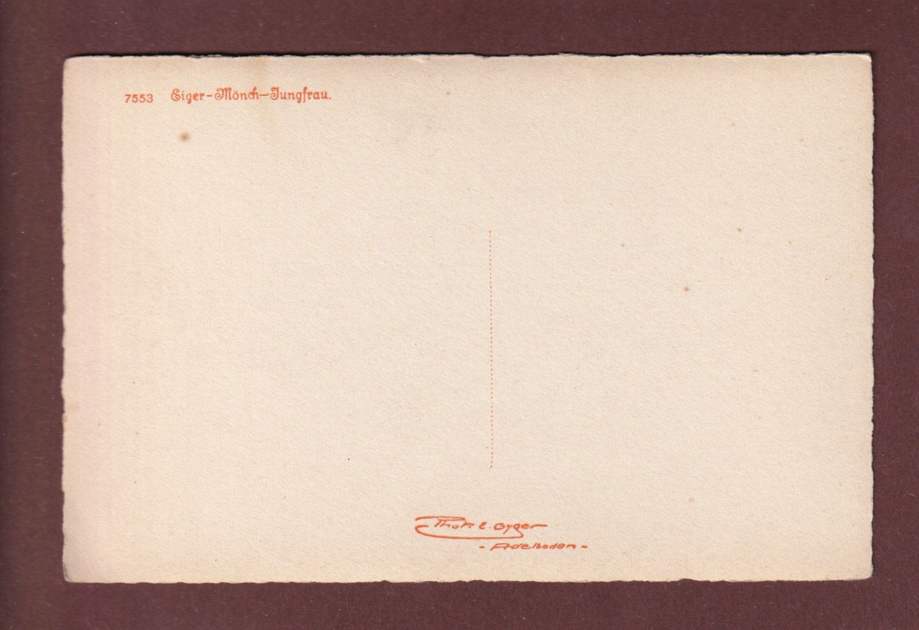 Cartoline postali: EIGER - MÖNCH - JUNGFRAU - E. Gyger – Usato da Pully venduto da nicecards-shop 1