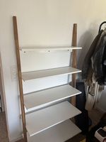 Wandregal Leiter weiss Holz gebraucht 5 Bretter