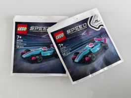 2x LEGO Speed Champions 30734 Mini F1 Academy Car, OVP!