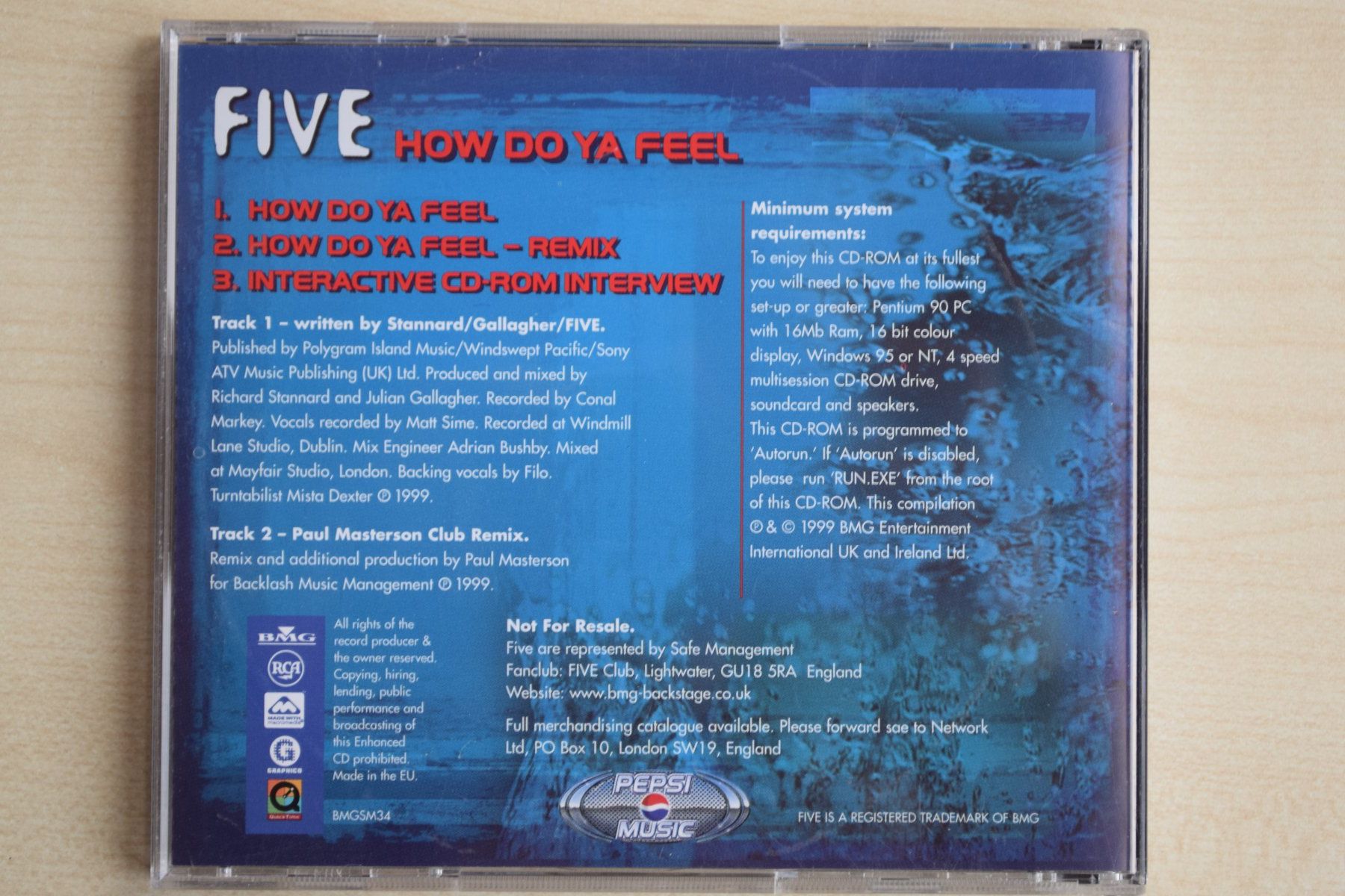 CDs: FIVE - How Do Ya Feel - CD Single (1999) (973) – D'occasion à Reutigen par DONDON55 1