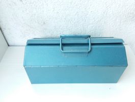 Stahlkiste Werkzeugkiste blau Retro-Look 🌻 Gut erhalten ...