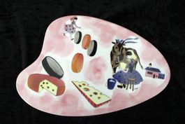 Traumhafte Vintage Käse Platte , Porzellanfabrik Triptis