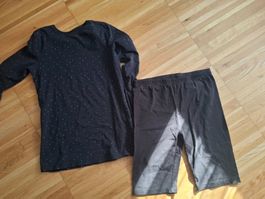 Mädchen Baumwoll Set, Gr. 164/170, Shirt und Leggings, Top!