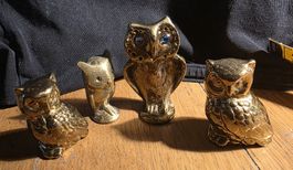 Eulen Figuren sind Kupfer 4 stk. alli zämä ein Preis