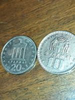 Griechische Drachmen, 2 Stueck, Jahrgaenge 1969 und 1976