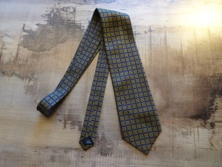 Krawatte von Adamant blau-gelb - 423034