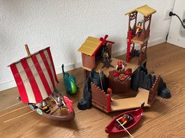 Playmobil Wikingerfestung mit Wikingerboot und Seeschlange