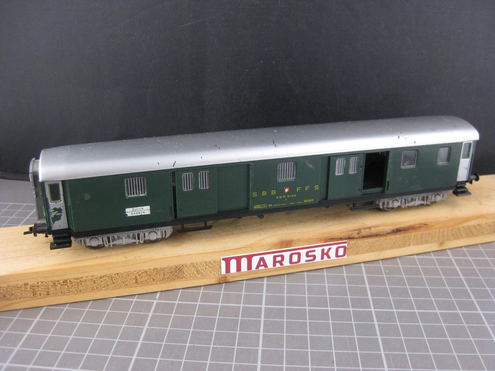 Fleischmann Modellini di ferrovie: Fleischmann 5130 SBB Gepäckwagen, mit OVP, . – Usato da Malters venduto da Marosko 3