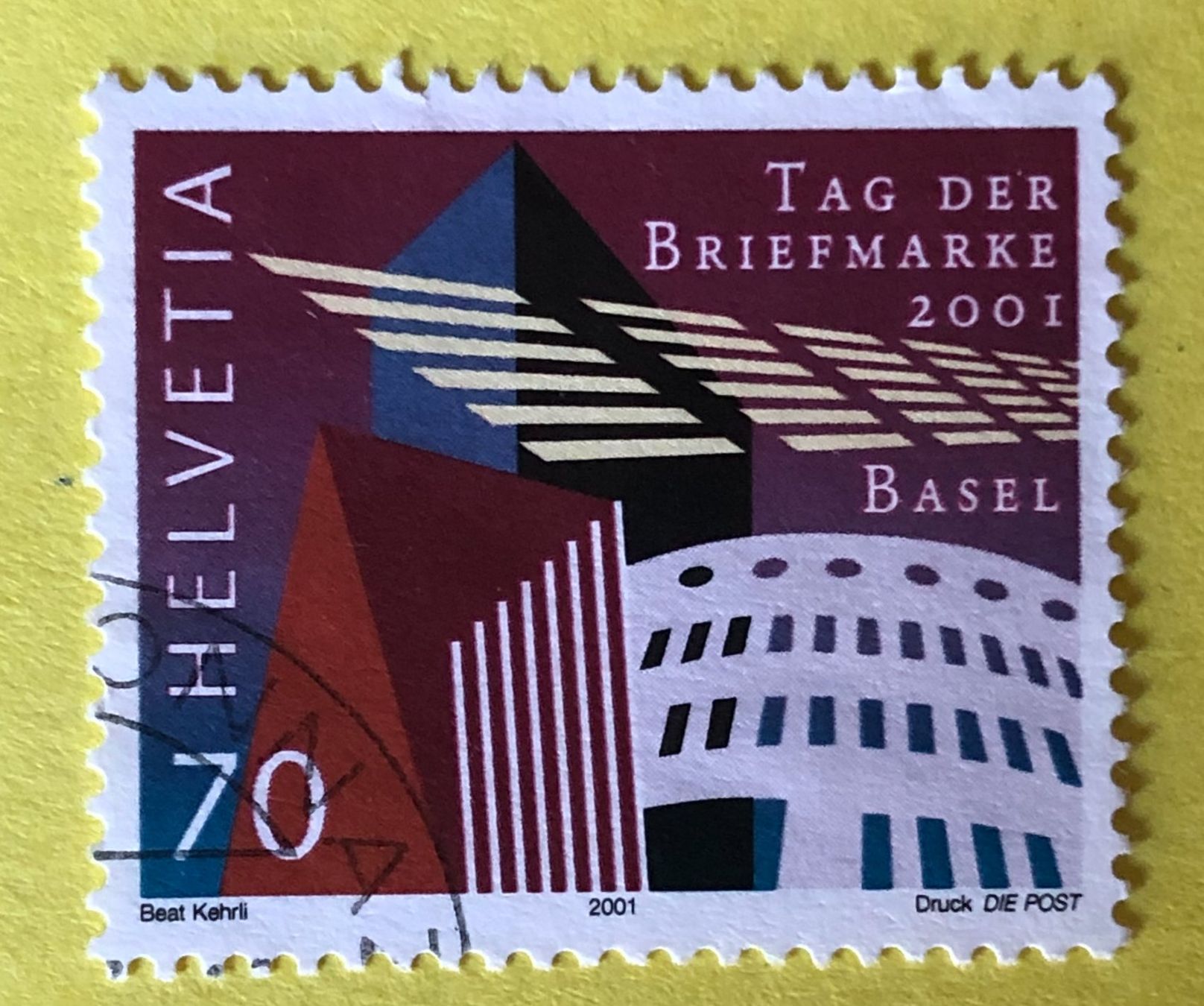 Tutti i francobolli: Nr.1038 GESTEMPELT Moderne Architektur in Basel 2001   – Usato da Aarau venduto da Billa007