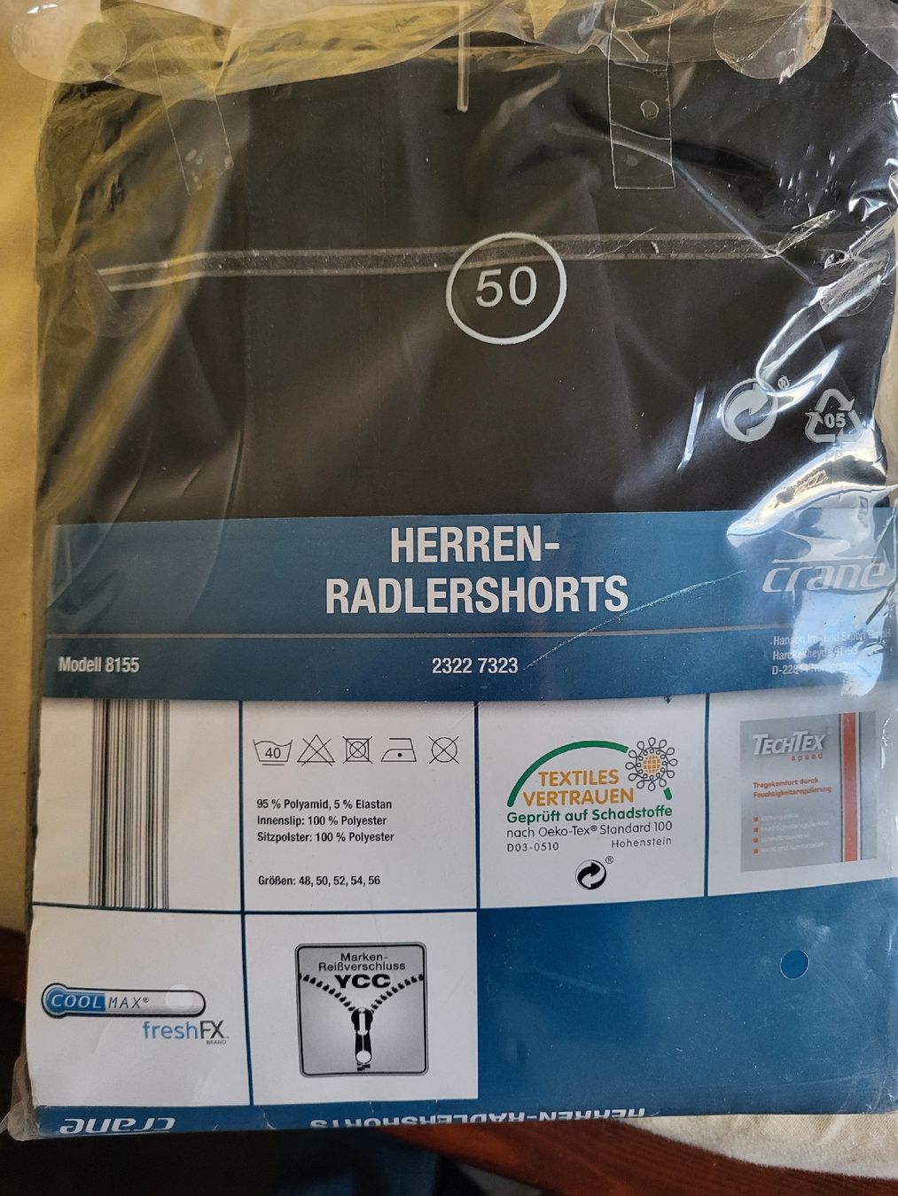 Pantaloni: Herren Radlerhose Crane 50 – Nuovo e nell'imballaggio originale da Dübendorf venduto da rol_fm6d 1