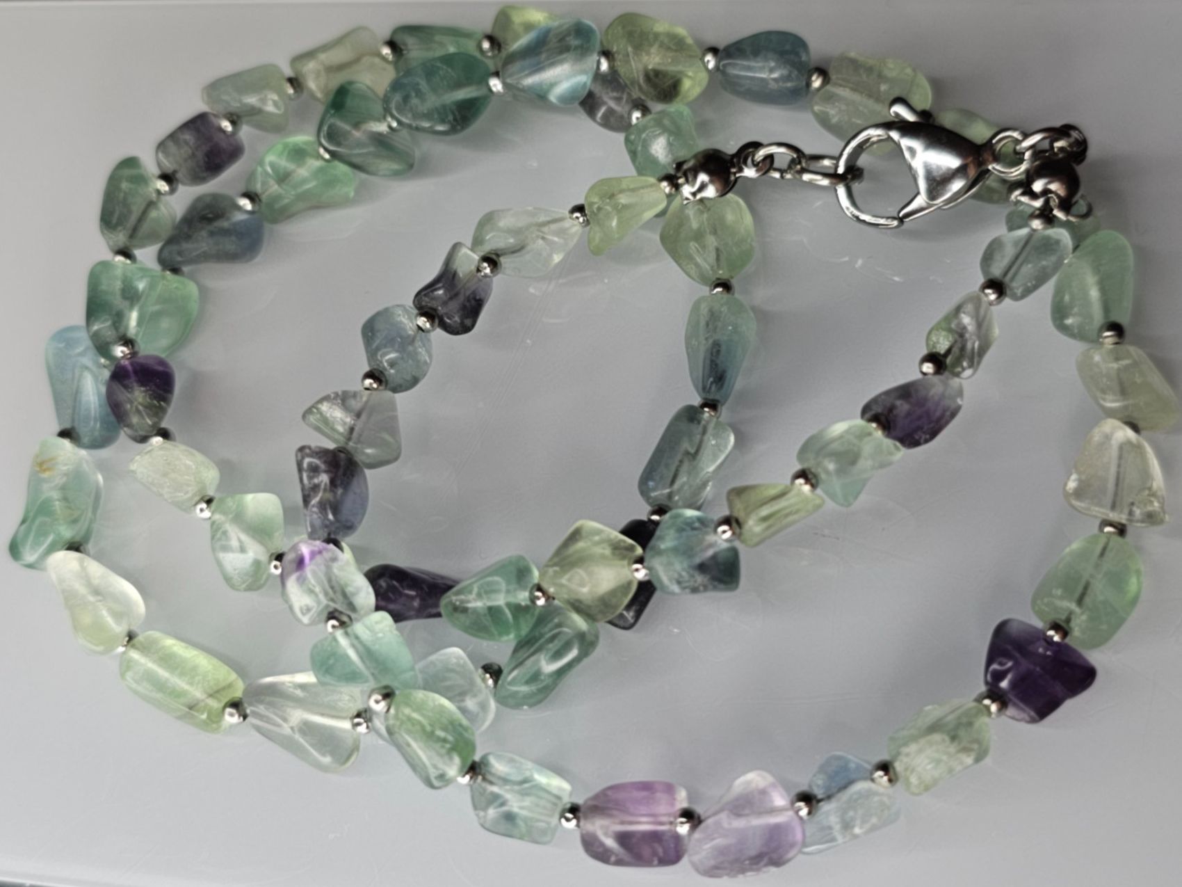 Catenine: Multi Fluorit Kette Edelstein Edelsteinkette – Nuovo (secondo la descrizione) da Riedt b. Erlen venduto da Gottestraene 4