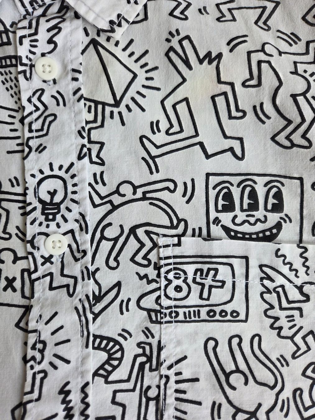 H&M Camicie: H&M x Keith Haring Hemd Gr. M Kurzarm Baumwolle – Usato da Bern venduto da -Aniko- 3