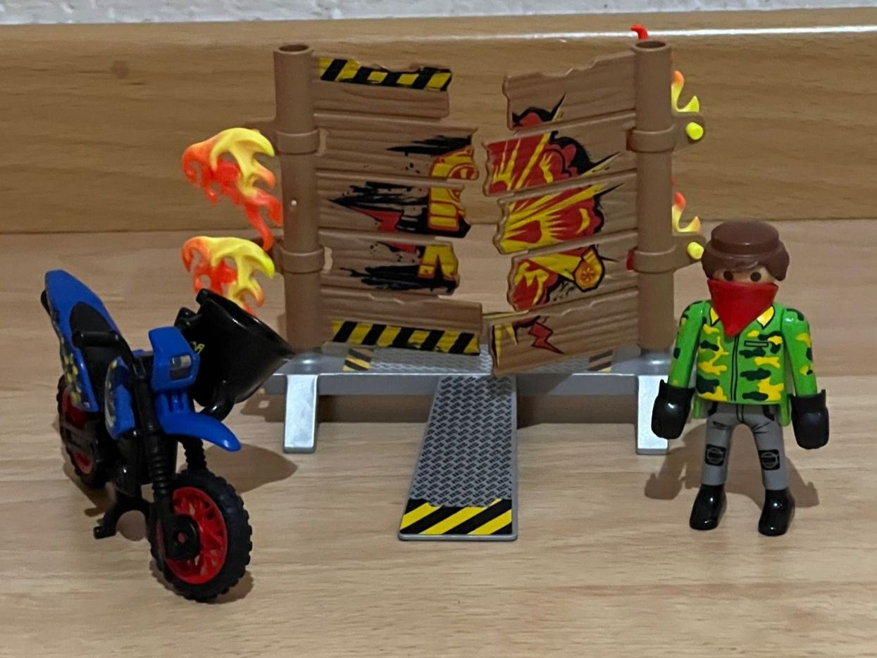 Playmobil Giocattoli: Playmobil Motorrad Töff blau – Usato da Geroldswil venduto da Fisher01