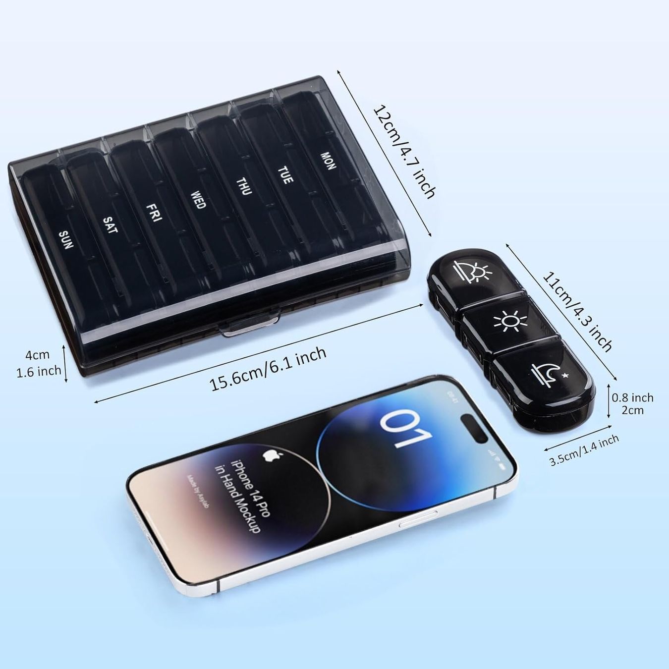 Altro in Cosmetici & Cura: Tablettenbox 7 Tage Morgens Mittags Abends – Nuovo (secondo la descrizione) da Thun venduto da onlino 4