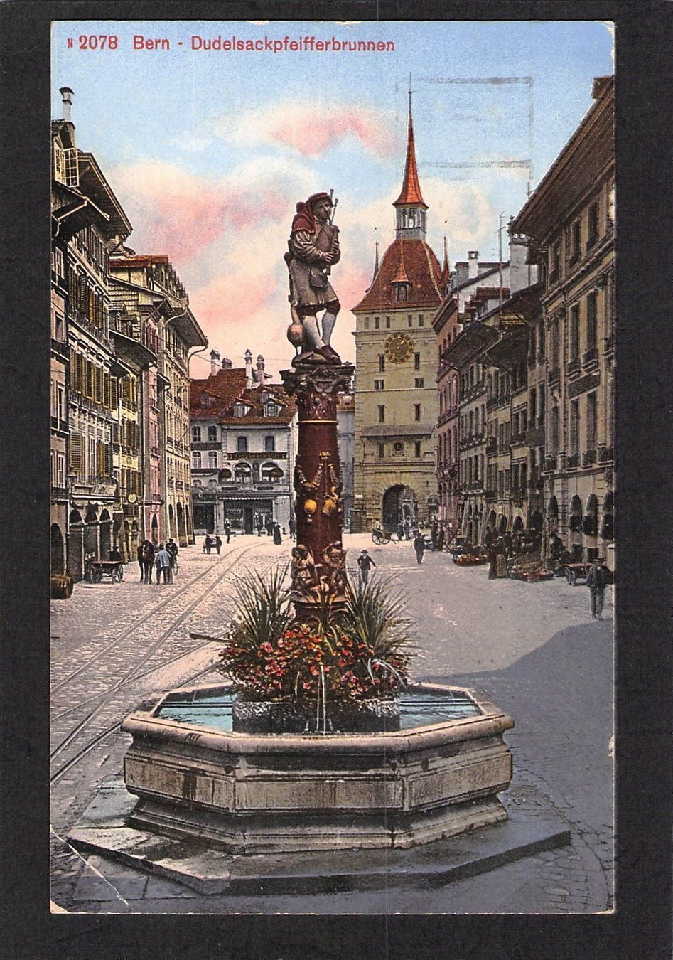 Cartoline postali: AK Bern , Dudelsackpfeifferbrunnen – Usato da Reichenburg venduto da ibiza18
