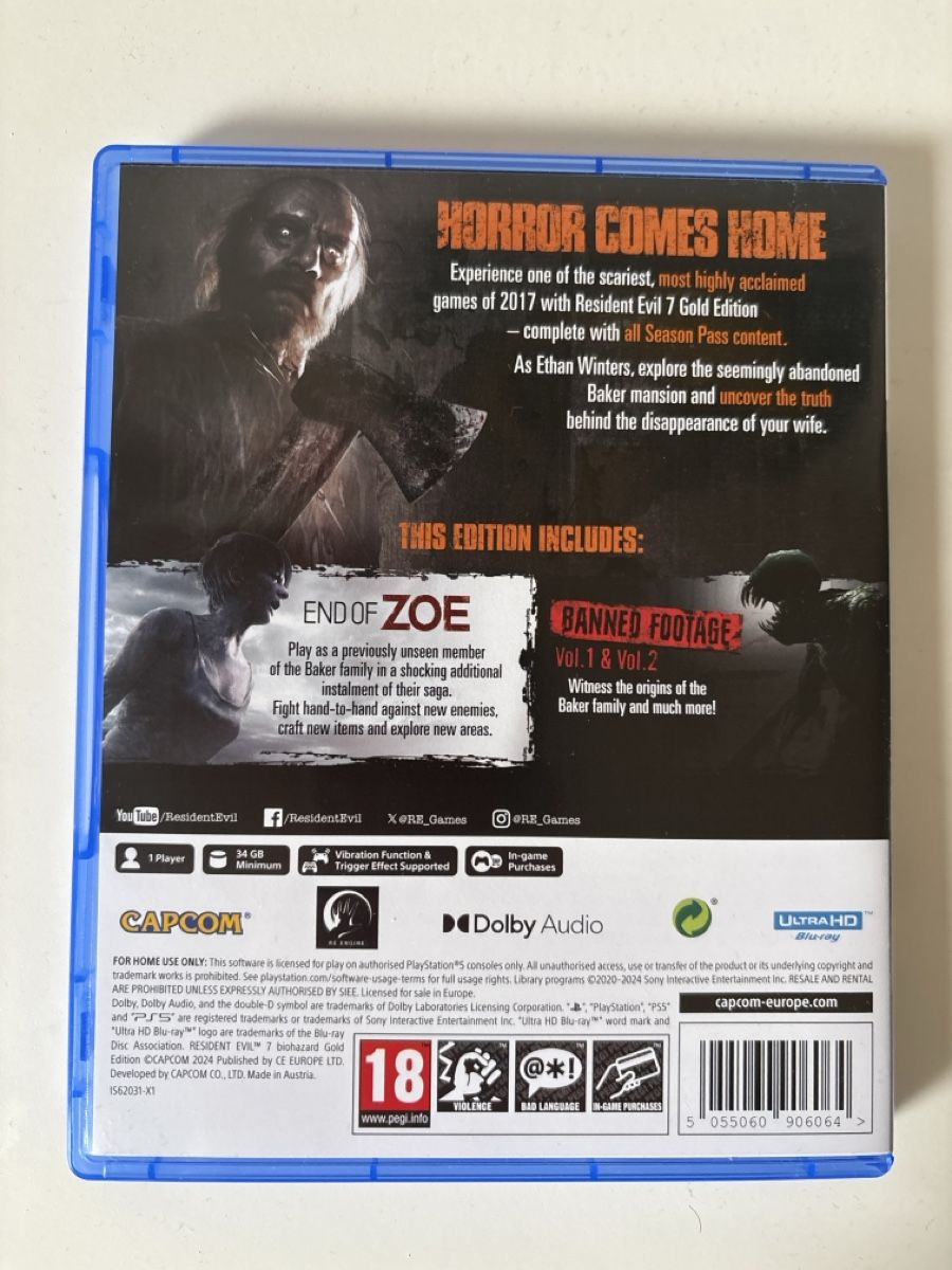 Sony Giochi: Resident Evil 7 PS5 – Nuovo (secondo la descrizione) da Niederbuchsiten venduto da nig_yhz6 1