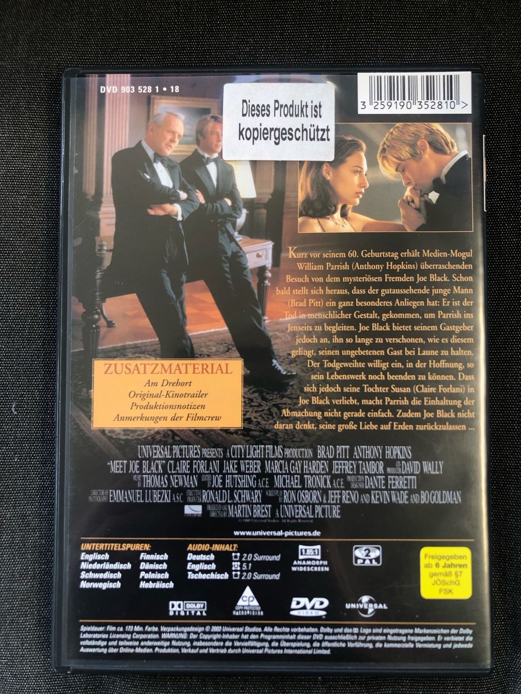 Alle DVDs: Rendez-vous mit Joe Black - DVD – Neu (gemäss Beschreibung) aus Zürich von vl_ad 1
