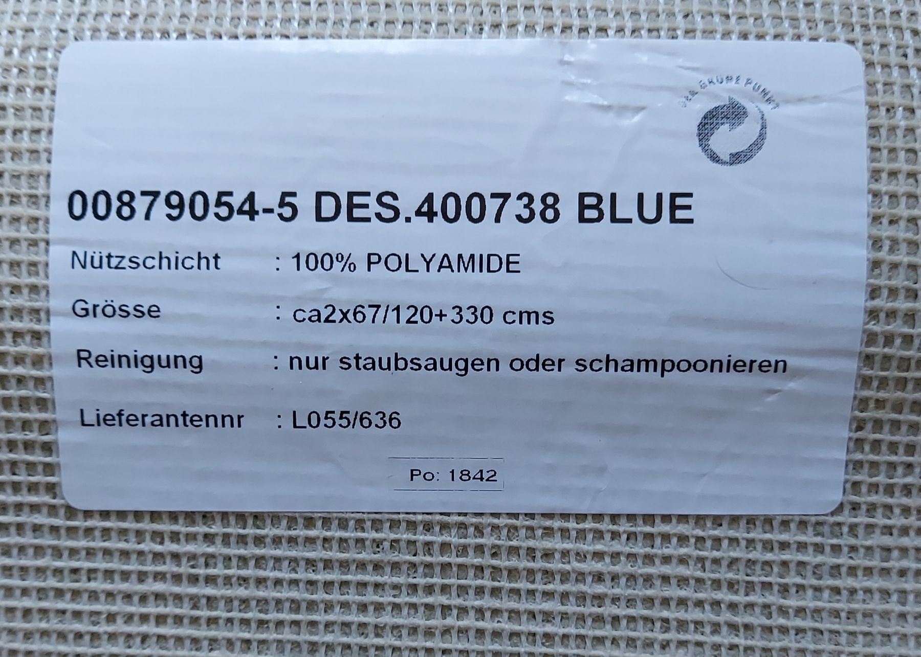 Tappeti: Neuer blauer Teppich, 67x120cm Polyamid – Nuovo e nell'imballaggio originale da Basel venduto da Mazzo84 1