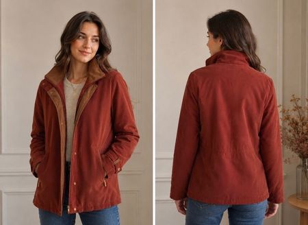 Veste en daim, portée 1x, excellent état, taille 38