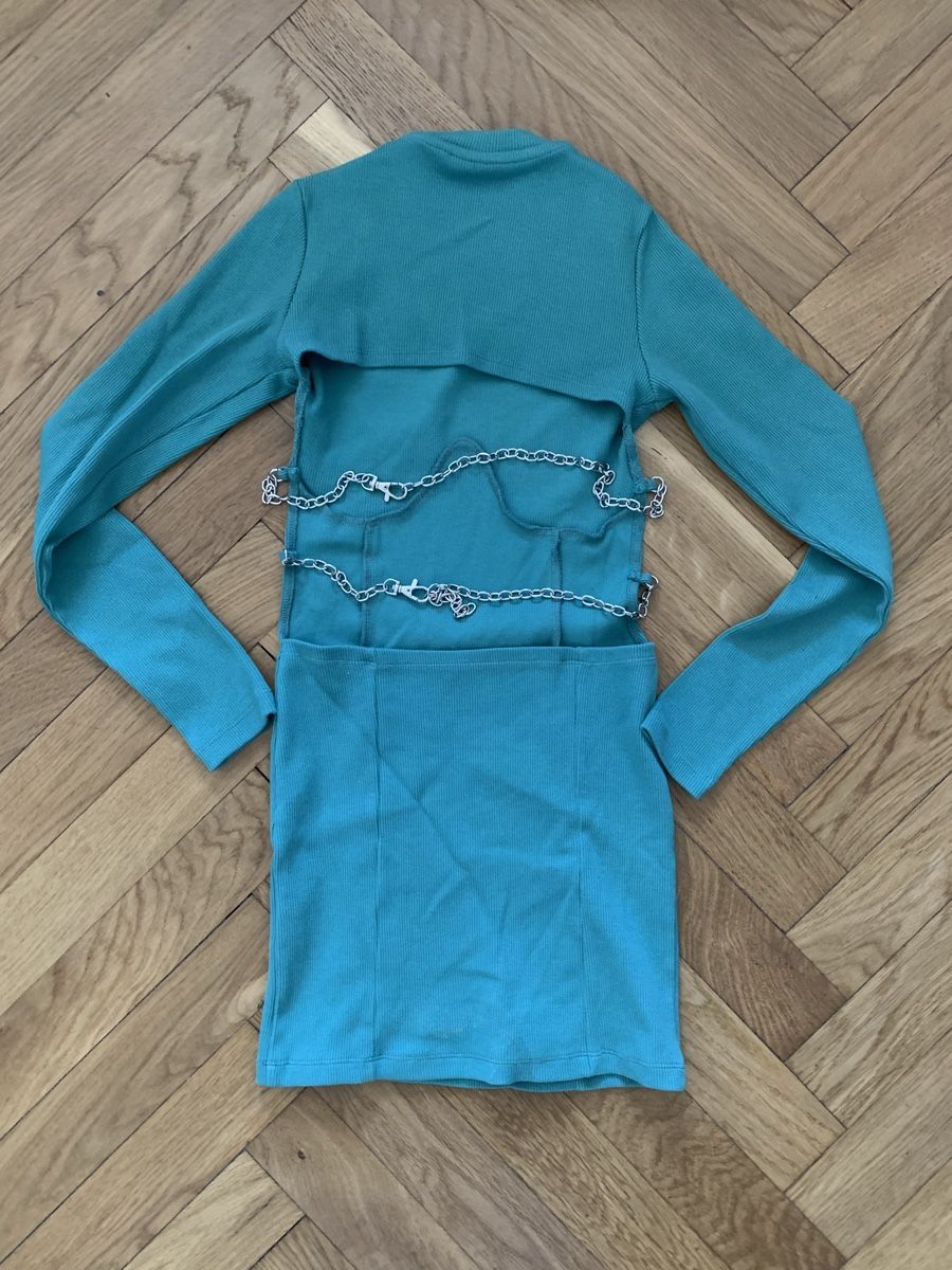 Vestiti: Robe verte dos nu et chaînes argentées  – Nuovo e nell'imballaggio originale da Genève venduto da rez_c6c6 2