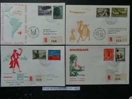 FL 1962-1964 Lot diverse Flugbriefe
