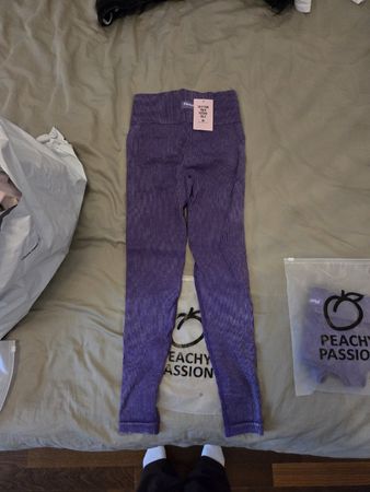 Peachy Passions Sport-Leggins, Purple / S 