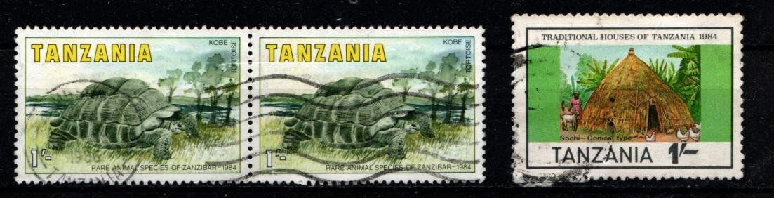 Tutti i francobolli: 3 timbres - Tanzanie 1984 - Obl – Usato da Blonay venduto da Leglaude_01