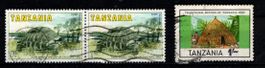 3 timbres - Tanzanie 1984 - Obl