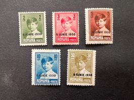 Rumänien 1930 Lot overprint  *  (3286)