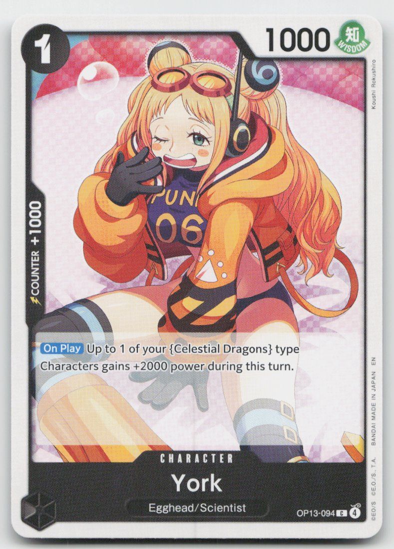 Bandai Carte collezionabili: One Piece York OP13-094 C – Usato da Lugano venduto da VlaseCard