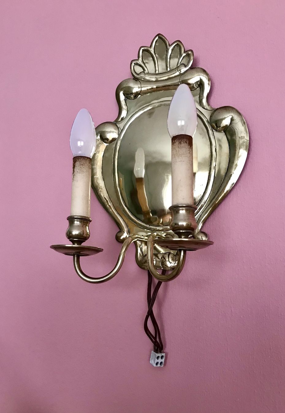 Lampes: Wandlampe Messingschild Vintage – D'occasion à Basel par nostanz 4