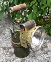 CH - MILITÄR Karbidlampe DECKER Neuchatel doppelt gemarkt