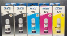 Lot d'encre Epson 105 et 106 neuves - scellées, originales.