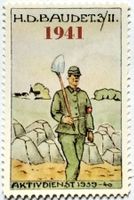 Soldatenmarke 2.WK, HD Bau Det 3/II, 1941 br, Wi HD-Bau 17
